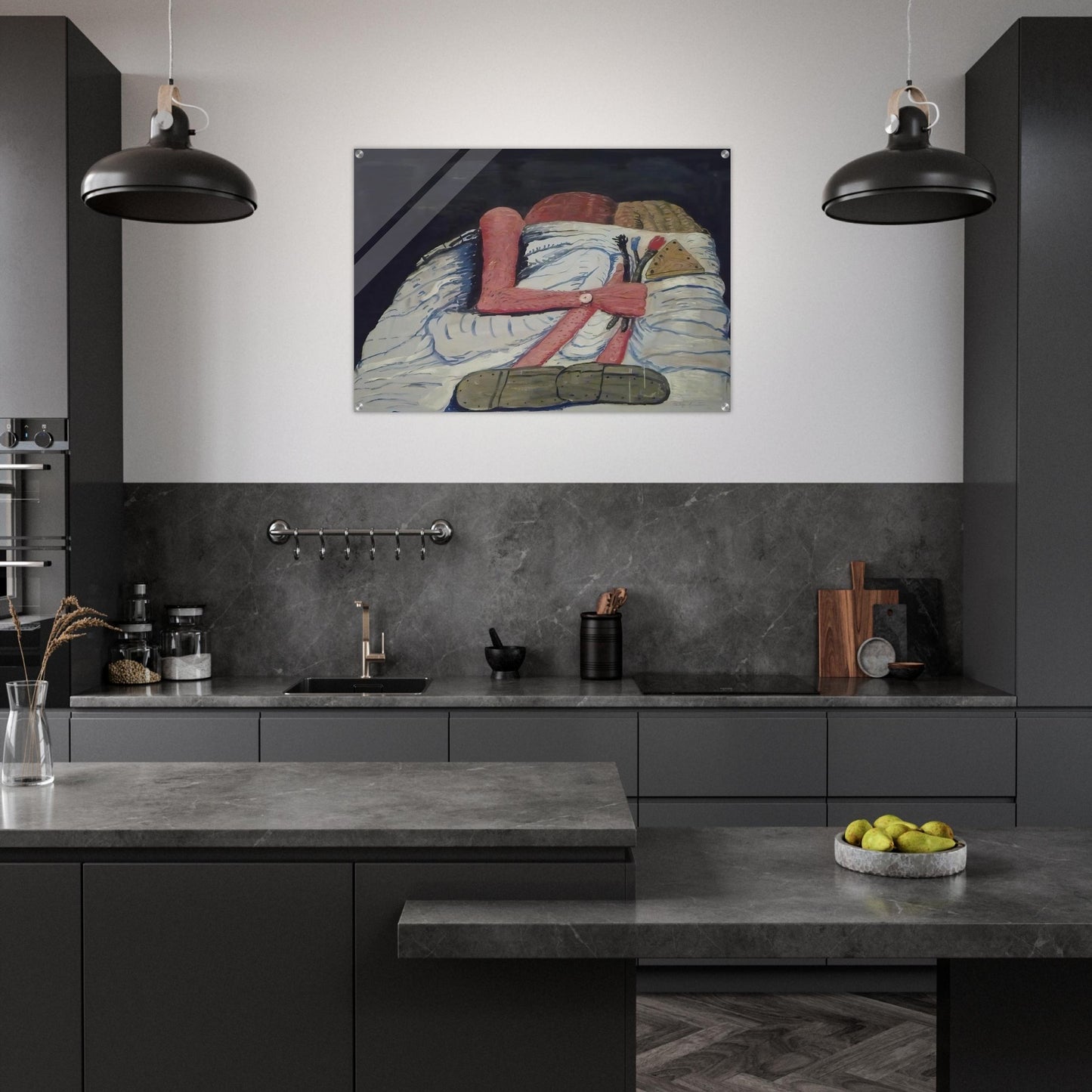 COUPLE IN BED - Philip Guston Acrylic Print - 70x100 cm / 28x40″ inches