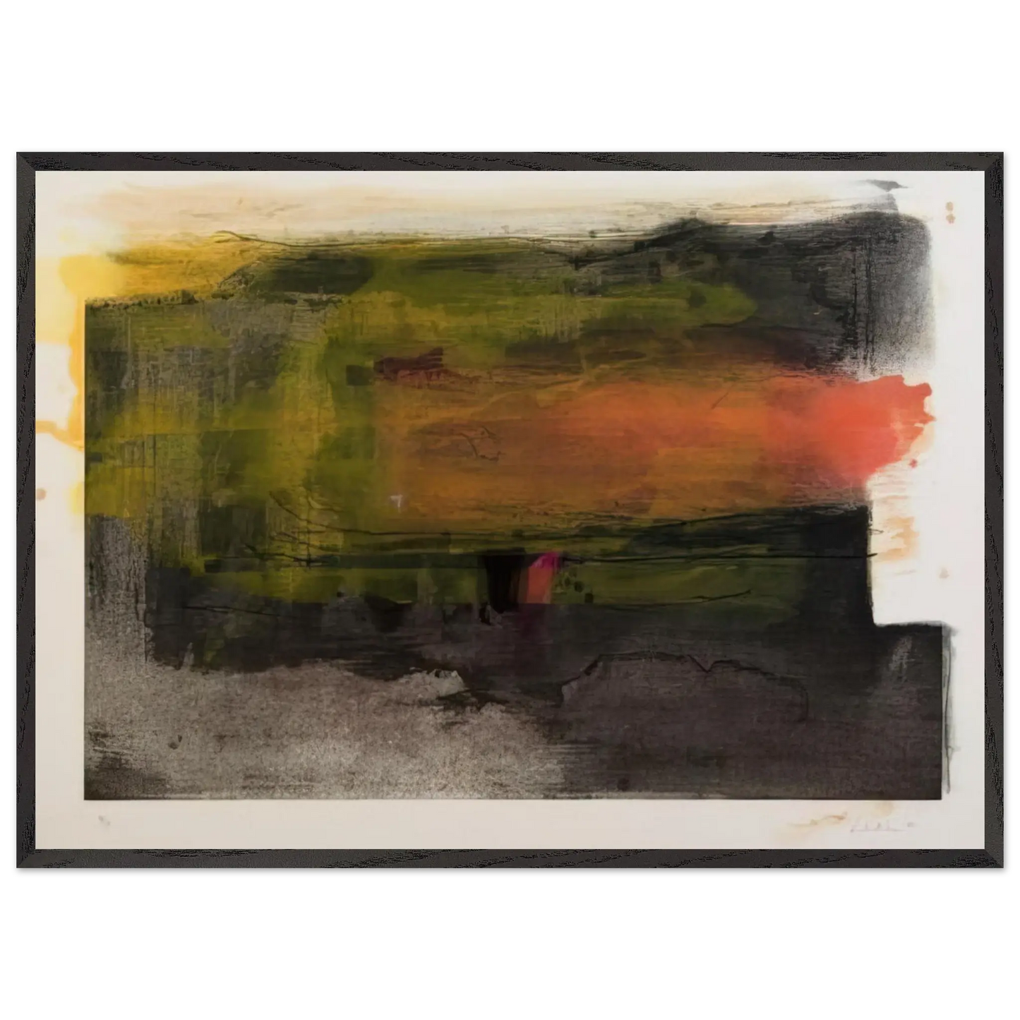 Helen Frankenthaler - Deep Sun - 1983 Wall art - 30x45 cm / 12x18 Inches - Fine Art Poster - -