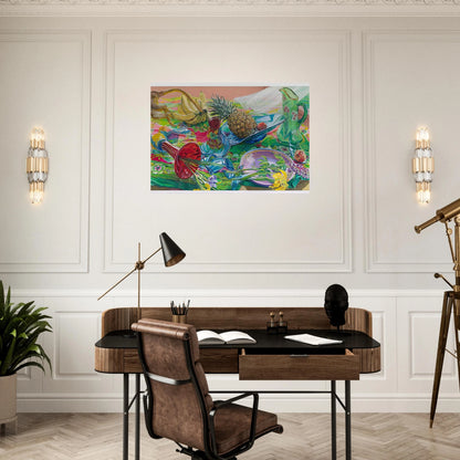 MONKEY BUSINESS 2005 - Janet Fish Brushed Aluminum Print - 70x100 cm / 28x40 inches | Janet Fish Aluminum Print | Janet Fish Prints