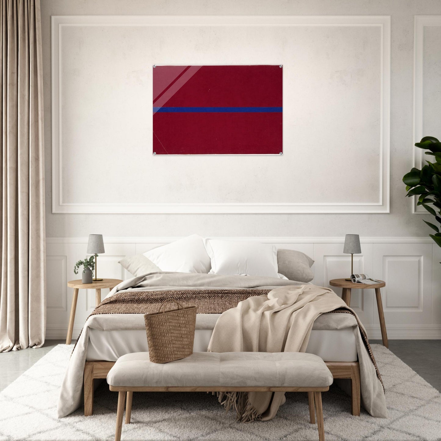 Blue and Red from the series Line Form Color - Ellsworth Kelly Acrylic Print - 70x100 cm / 28x40″ inches