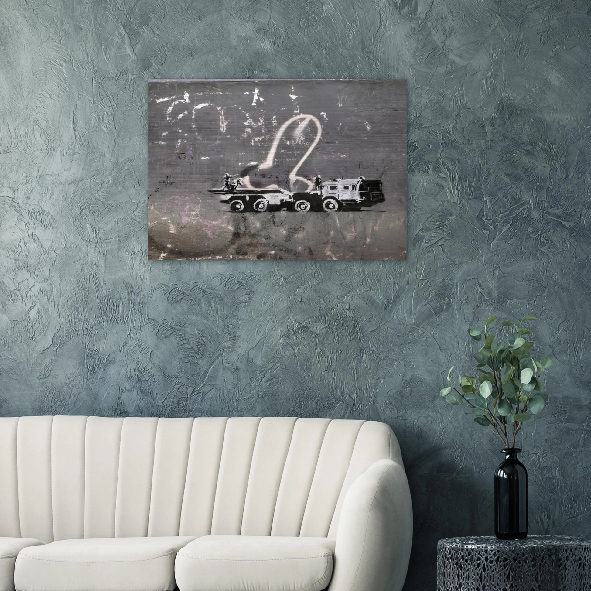 KYIV VELYKA ZHYTOMYRSKA 13 2022 - Banksy Brushed Aluminum Print - 70x100 cm / 28x40 inches | Banksy Aluminum Print | Banksy Prints