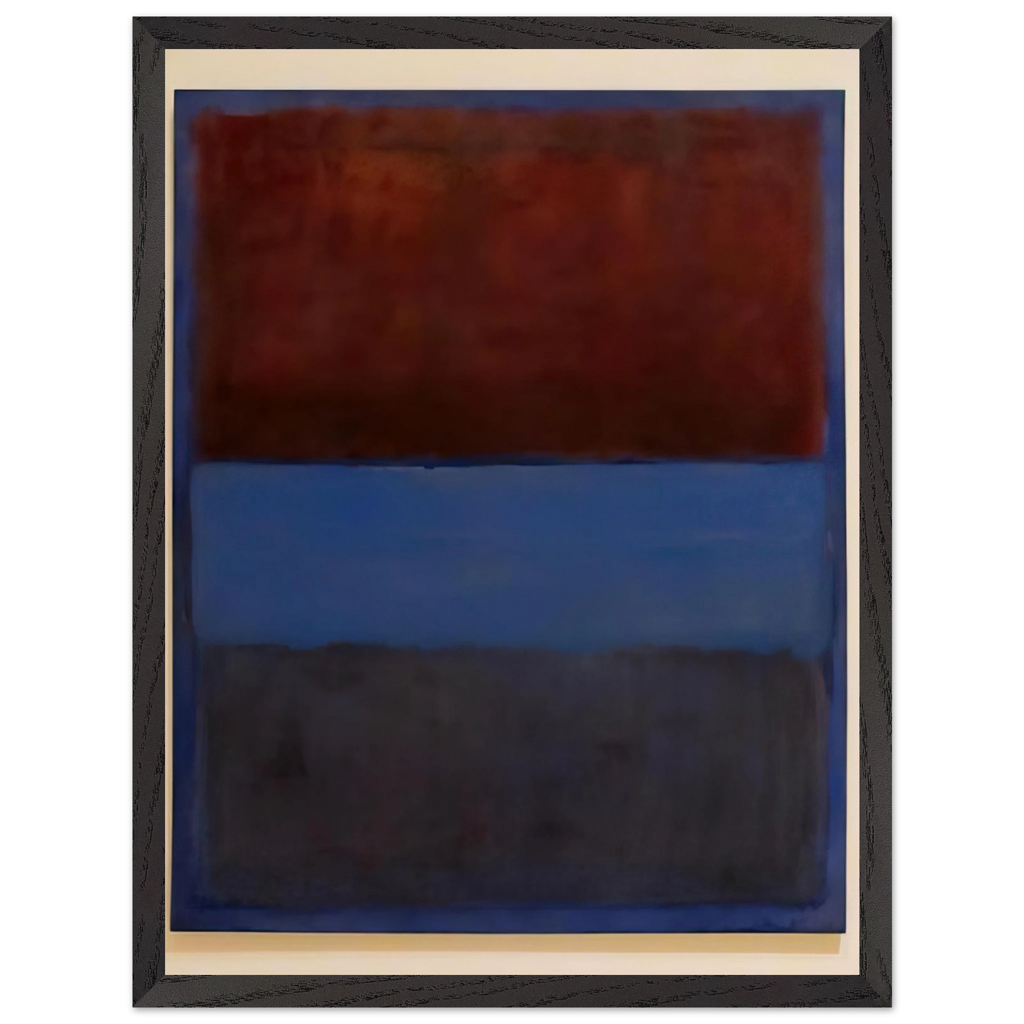Mark Rothko - No.61 Rust and Blue - 1953 Wall Art - 30x40 cm / 12x16 inches - Premium Wooden Framed Poster With Fine Art Paper-canvas - Black frame