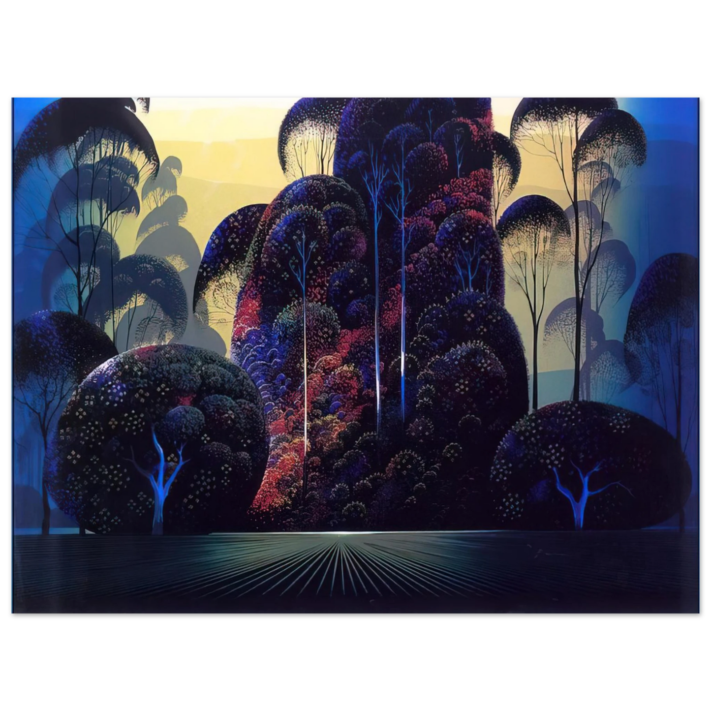 Eyvind Earle - Mendocino  75x100 cm / 30x40inches Fine Art Poster