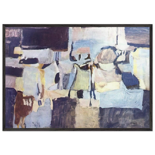Pintura - 1958 - Menez 70x100 cm / 28x40 inches Framed Art Print – Black Wooden Frame