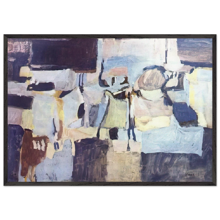 Pintura - 1958 - Menez 70x100 cm / 28x40 inches Framed Art Print – Black Wooden Frame