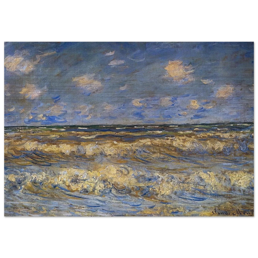 Rough Sea - claude monet Brushed Aluminum Print - 70x100 cm / 28x40 inches | claude monet Aluminum Print | claude monet Prints
