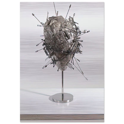 THE SACRED HEART - Damien Hirst Brushed Aluminum Print - 70x100 cm / 28x40 inches | Damien Hirst Aluminum Print | Damien Hirst Prints