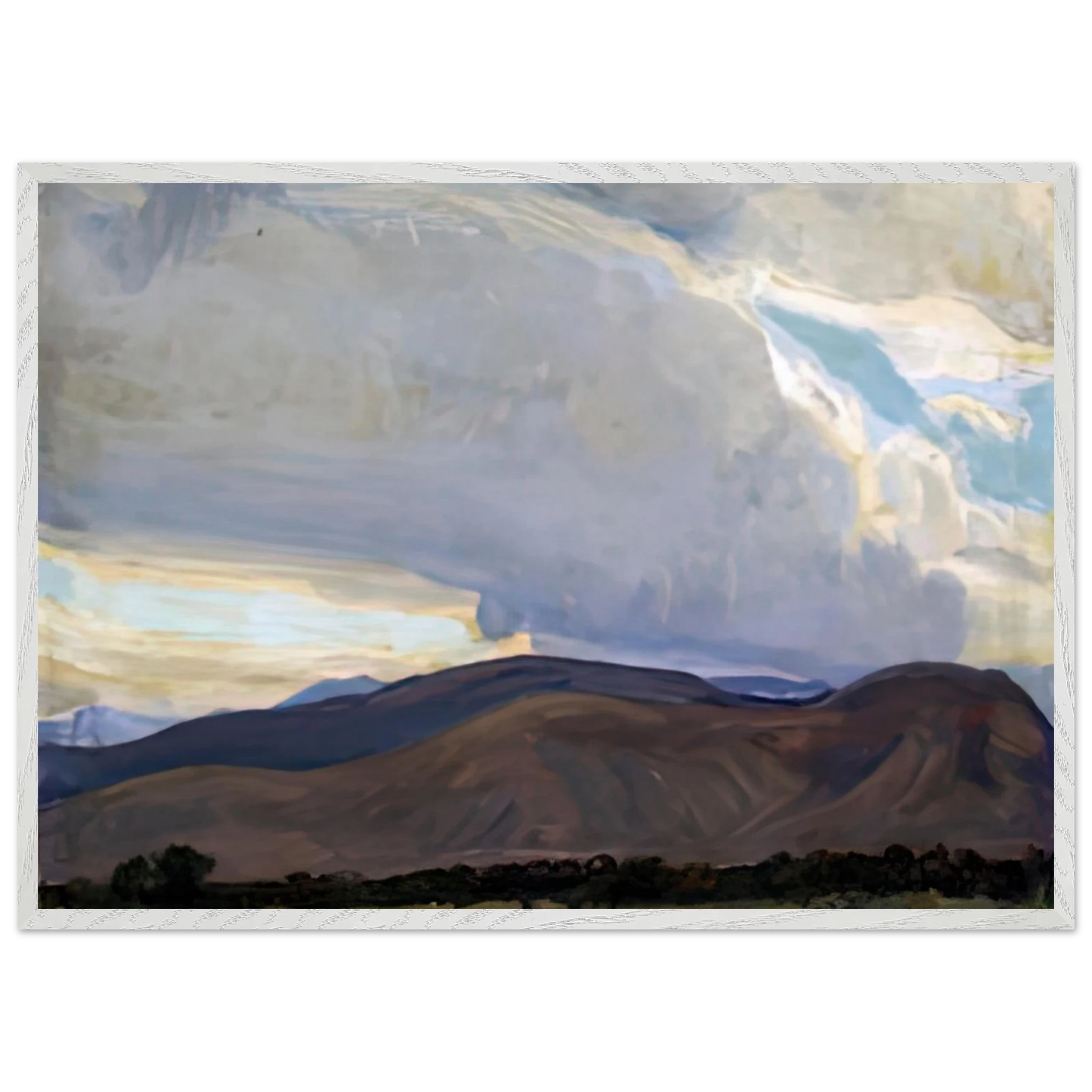 Maynard Dixon - STORM FROM THE SIERRA 1937 Wall art - A2 (42 x 59.4  cm) - Premium Wooden Framed Poster With Fine Art Paper-canvas - Black frame