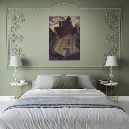 LANDSCAPE AT BEAULIEU 1918 - Juan Gris Brushed Aluminum Print - 70x100 cm / 28x40 inches | Juan Gris Aluminum Print | Juan Gris Prints