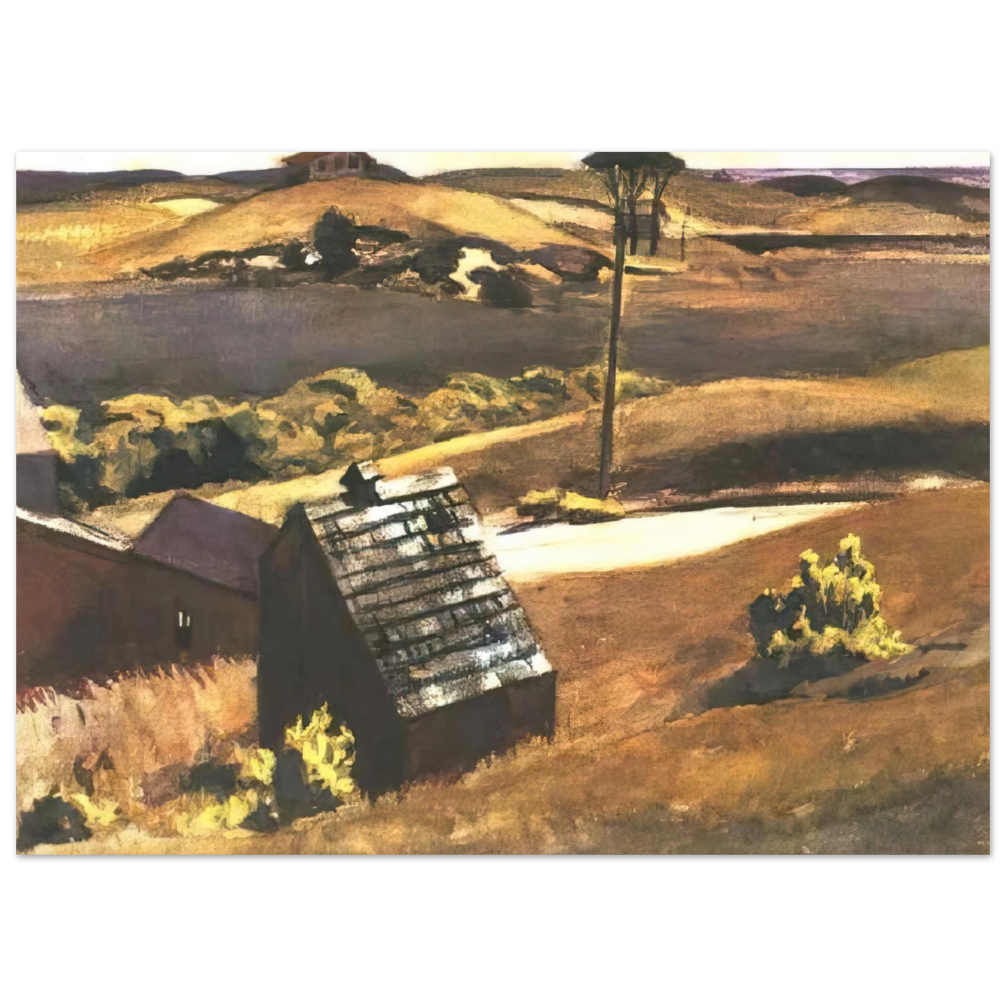 Edward Hopper - Burly Cobb Hen Coop and Barn Fine Art Poster