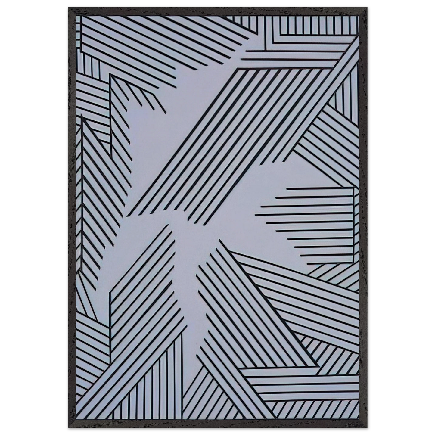 Untitled - 1998 N2 - Nicholas Krushenick 70x100 cm / 28x40 inches Framed Art Print – Black Wooden Frame