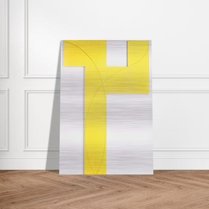 COLUMN STRUCTURE IX 2006 - Robert Mangold Brushed Aluminum Print - 70x100 cm / 28x40 inches | Robert Mangold Aluminum Print | Robert Mangold Prints