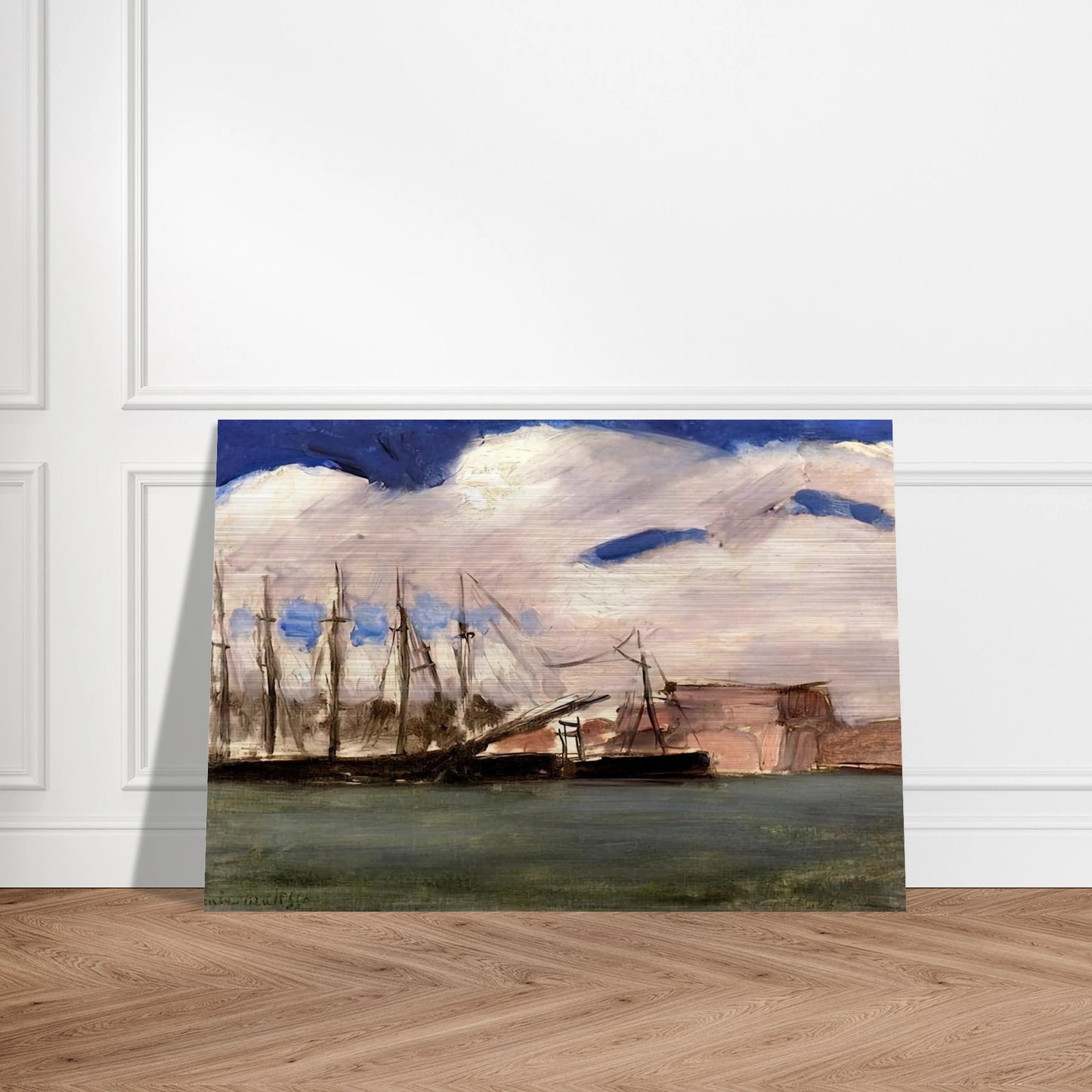 WHITE CLOUDS THE OLD PORT OF MARSEILLE 1918 - Henri Matisse Brushed Aluminum Print - 70x100 cm / 28x40 inches | Henri Matisse Aluminum Print | Henri Matisse Prints