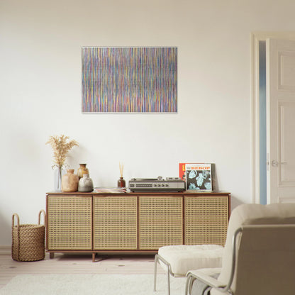 Monet's Garden - 1980 - Gene Davis Brushed Aluminum Print - 70x100 cm / 28x40 inches | Gene Davis Aluminum Print | Gene Davis Prints