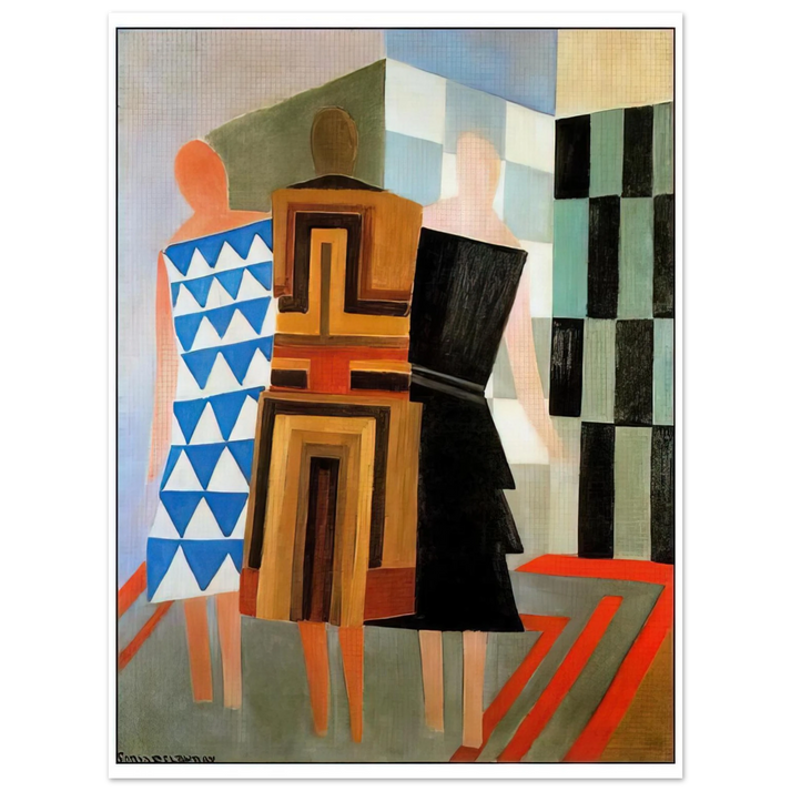 Sonia Delaunay - THREE WOMEN DRESSED SIMULTANEOUSLY  75x100 cm / 30x40inches Fine Art Poster