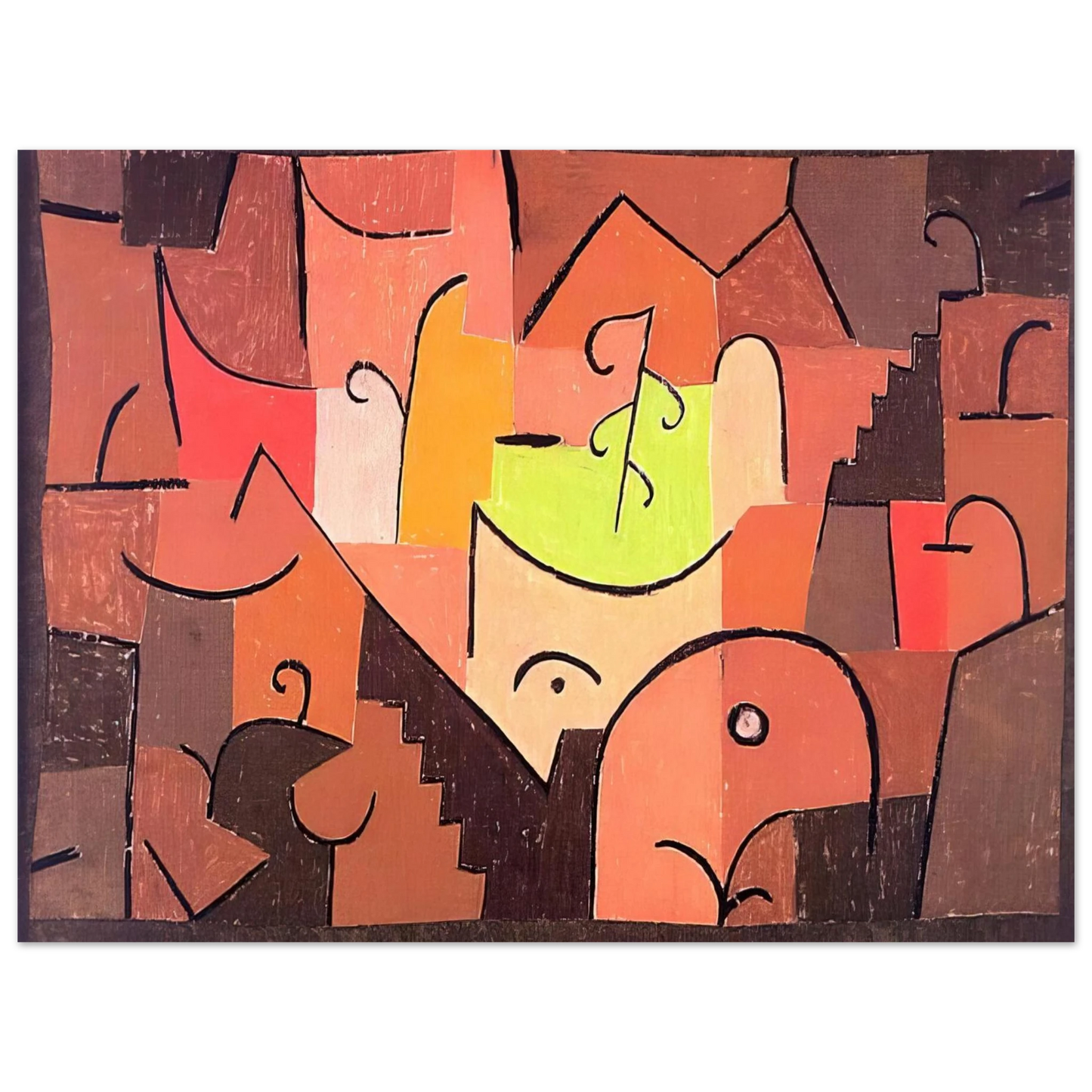 Paul Klee - STAGE LANDSCAPE 1922  75x100 cm / 30x40inches Fine Art Poster