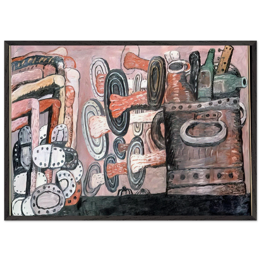 THE STREET 1977 - Philip Guston 70x100 cm / 28x40 inches Framed Art Print – Black Wooden Frame
