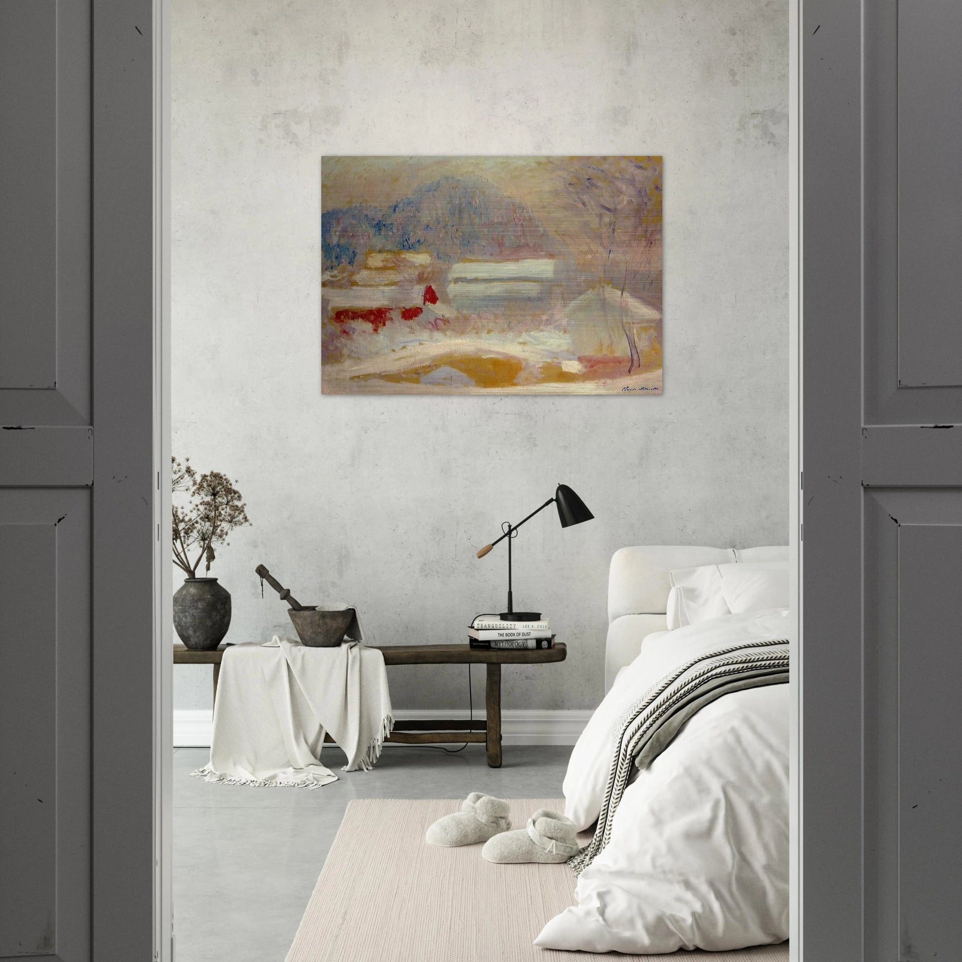 Norwegian Landscape, Sandviken - claude monet Brushed Aluminum Print - 70x100 cm / 28x40 inches | claude monet Aluminum Print | claude monet Prints