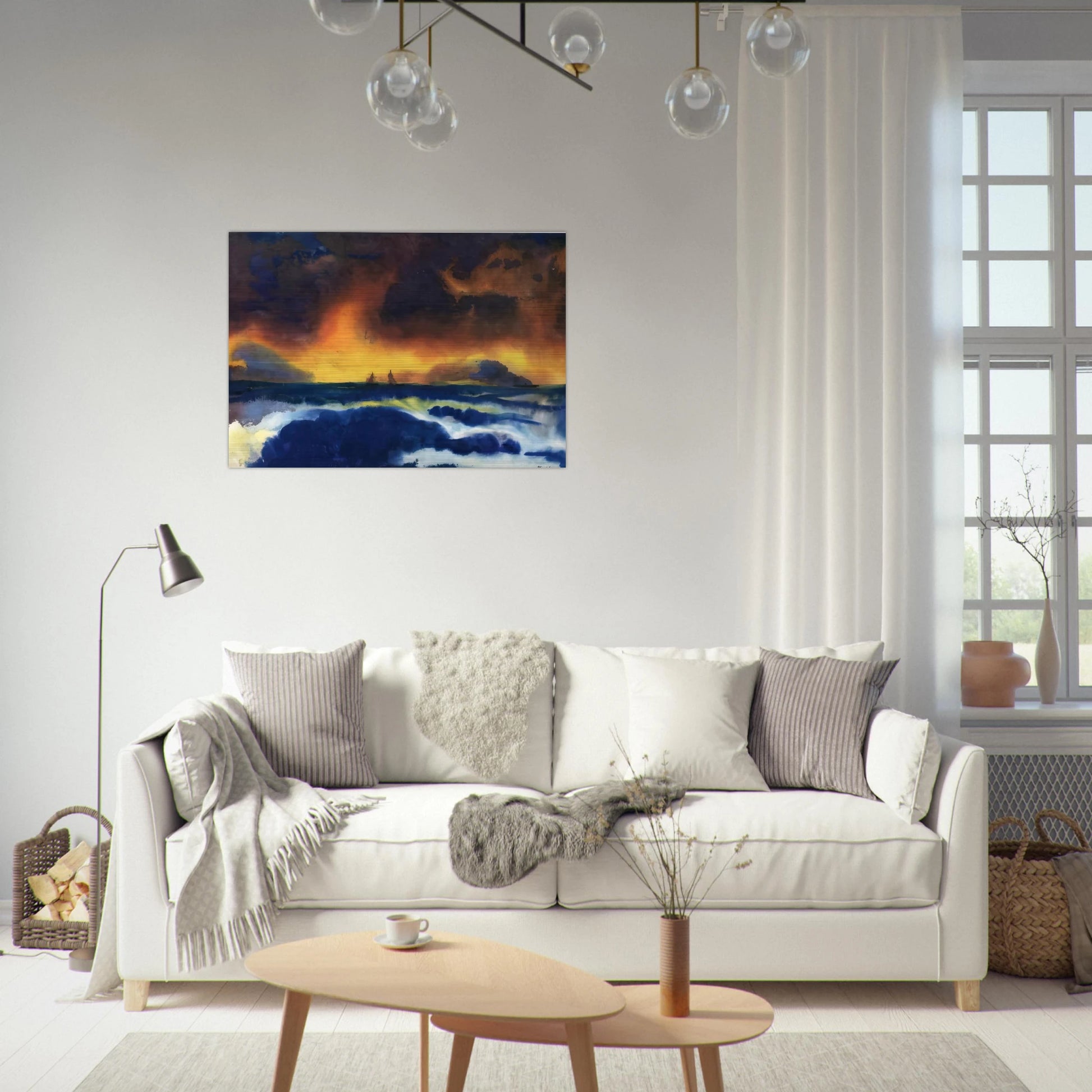 Stormy sea - Emil Nolde Brushed Aluminum Print - 70x100 cm / 28x40 inches | Emil Nolde Aluminum Print | Emil Nolde Prints