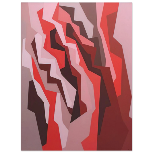 Karl Benjamin - Orange, Red, Umber - 1958  75x100 cm / 30x40inches Fine Art Poster