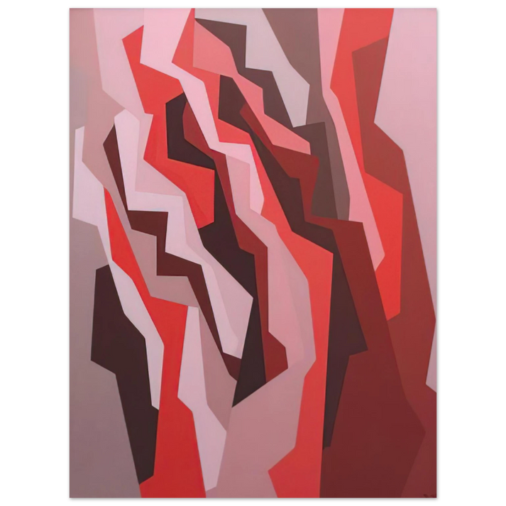Karl Benjamin - Orange, Red, Umber - 1958  75x100 cm / 30x40inches Fine Art Poster