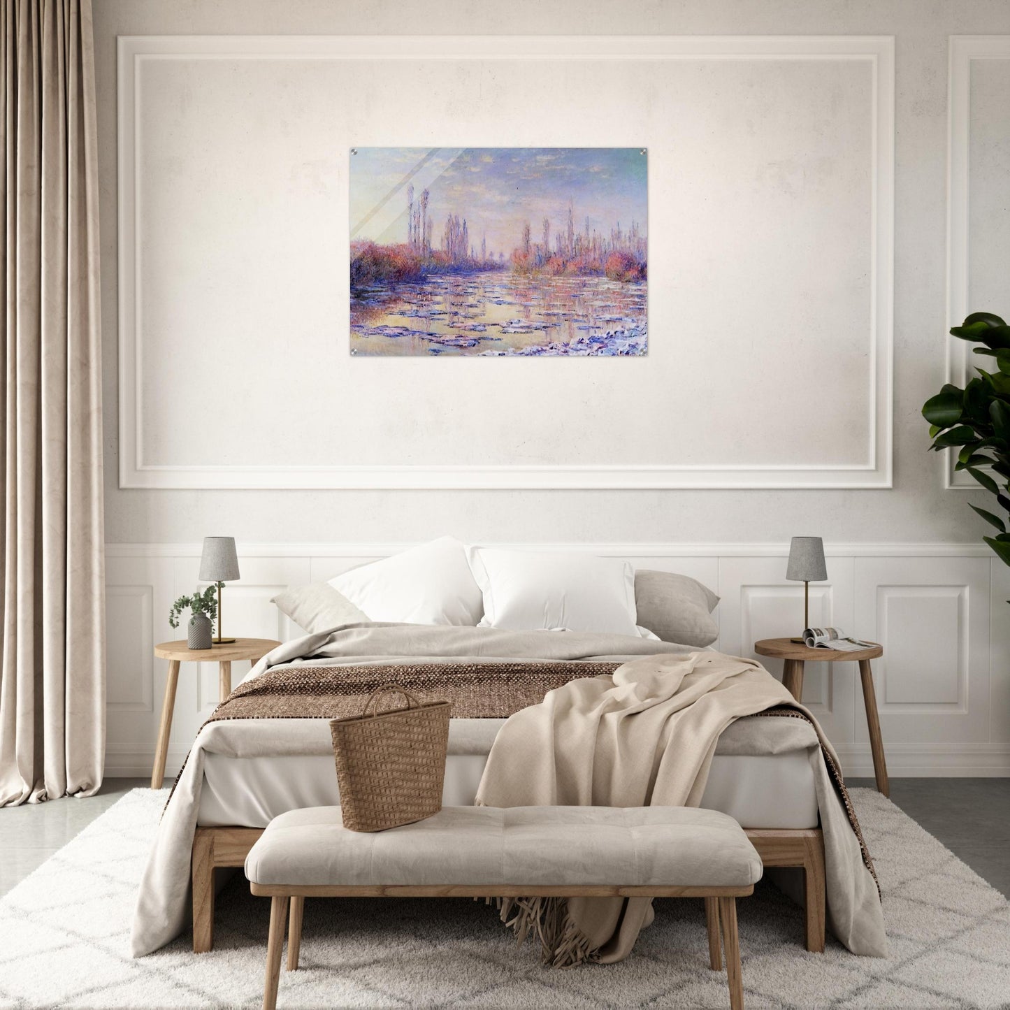 Floating Ice on the Seine - claude monet Acrylic Print - 70x100 cm / 28x40″ inches