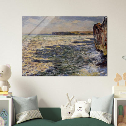 Waves and Rocks at Pourville - claude monet Acrylic Print - 70x100 cm / 28x40″ inches