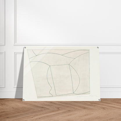 3 forms in a landscape - 1967 - Ben Nicholson Acrylic Print - 70x100 cm / 28x40″ inches
