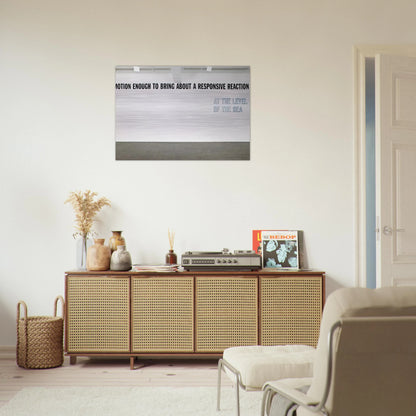 Motion Enough to Bring About... - 2008 - Lawrence Weiner Brushed Aluminum Print - 70x100 cm / 28x40 inches | Lawrence Weiner Aluminum Print | Lawrence Weiner Prints