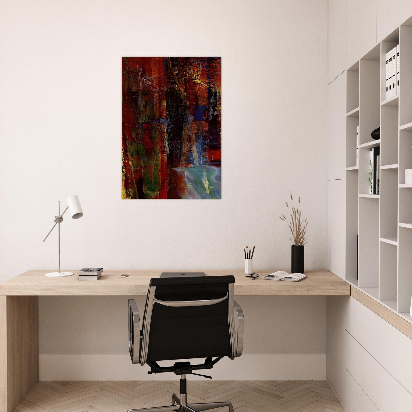 DARK - Gerhard Richter Brushed Aluminum Print - 70x100 cm / 28x40 inches | Gerhard Richter Aluminum Print | Gerhard Richter Prints