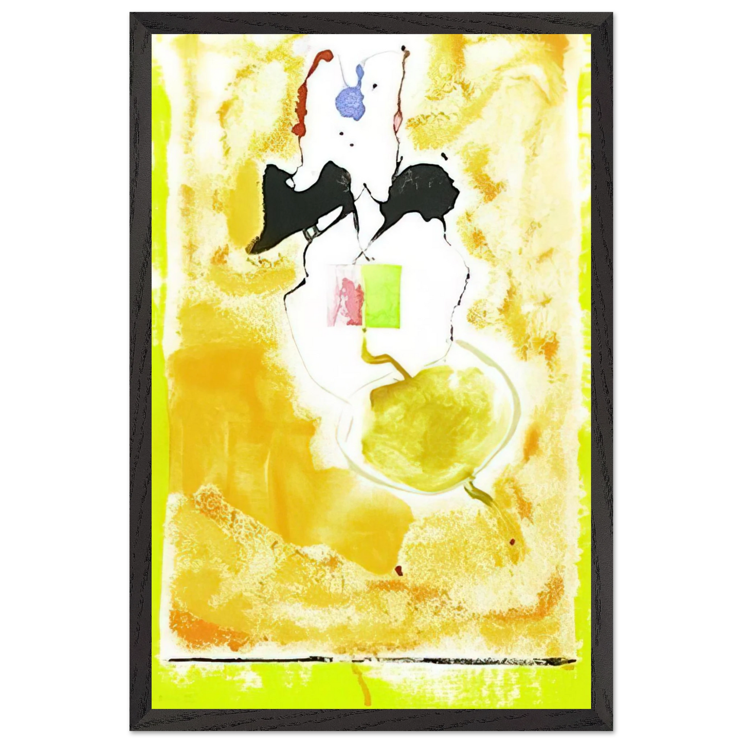 Helen Frankenthaler - Solar Imp - 2001 Wall art - A3 (29.7 x 42  cm) - Premium Wooden Framed Poster With Fine Art Paper-canvas - Black frame