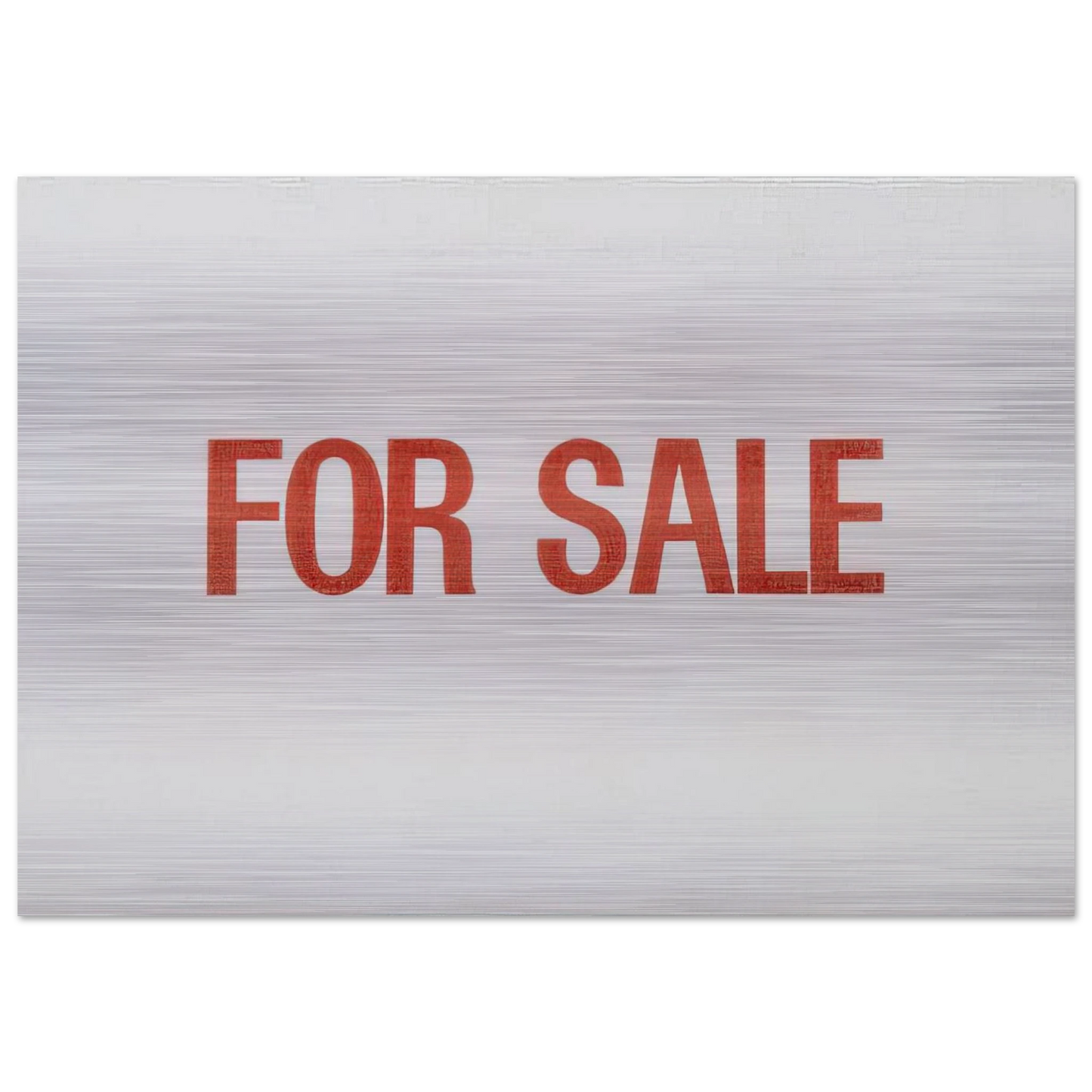 For Sale - 1962 - Billy Apple Brushed Aluminum Print - 70x100 cm / 28x40 inches | Billy Apple Aluminum Print | Billy Apple Prints