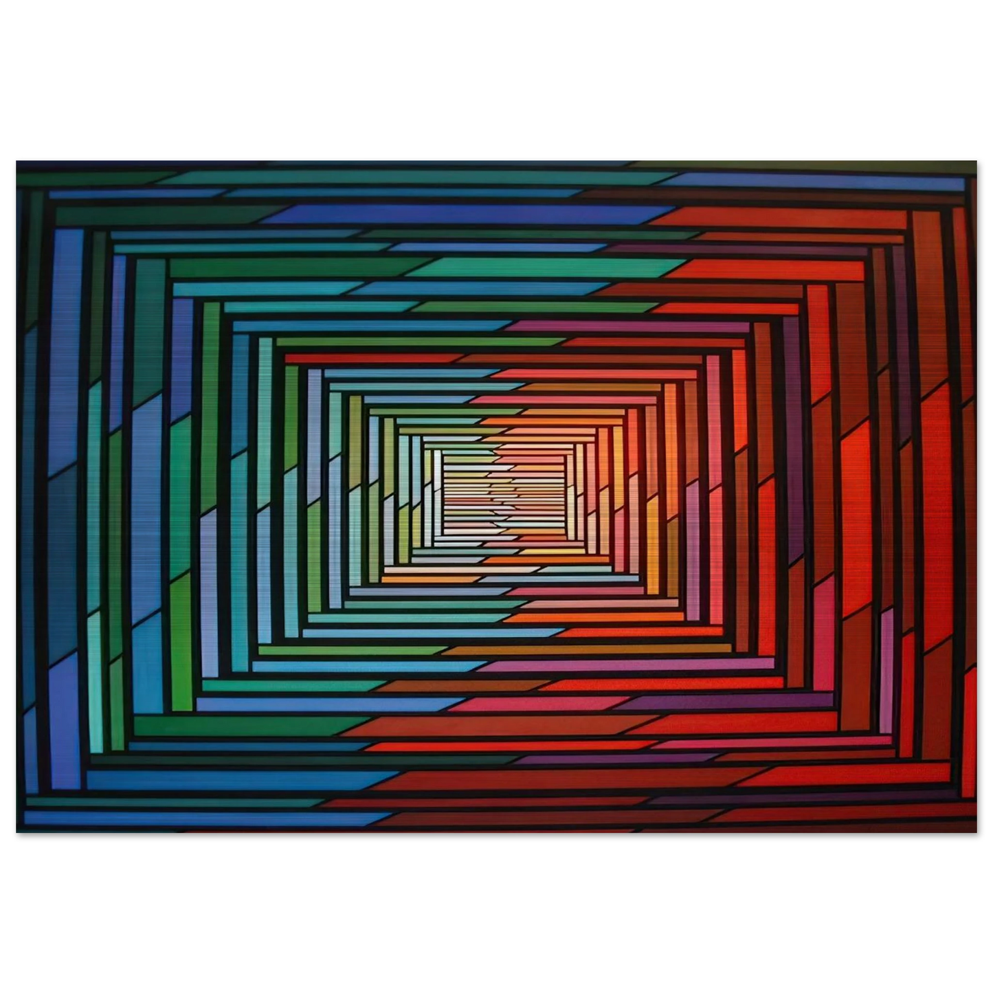 No – Stop - 1996 - Piero Dorazio Brushed Aluminum Print - 70x100 cm / 28x40 inches | Piero Dorazio Aluminum Print | Piero Dorazio Prints