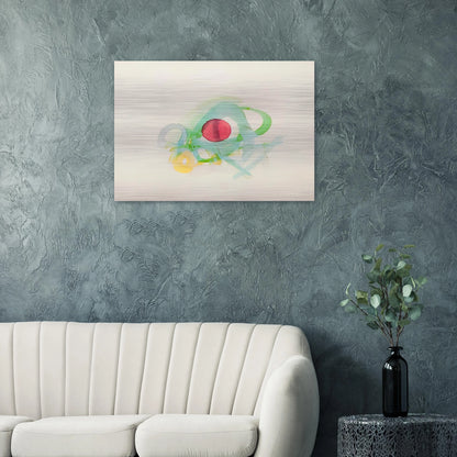 UNTITLED RED GREEN YELLOW AND BLUE - Luis Feito Brushed Aluminum Print - 70x100 cm / 28x40 inches | Luis Feito Aluminum Print | Luis Feito Prints