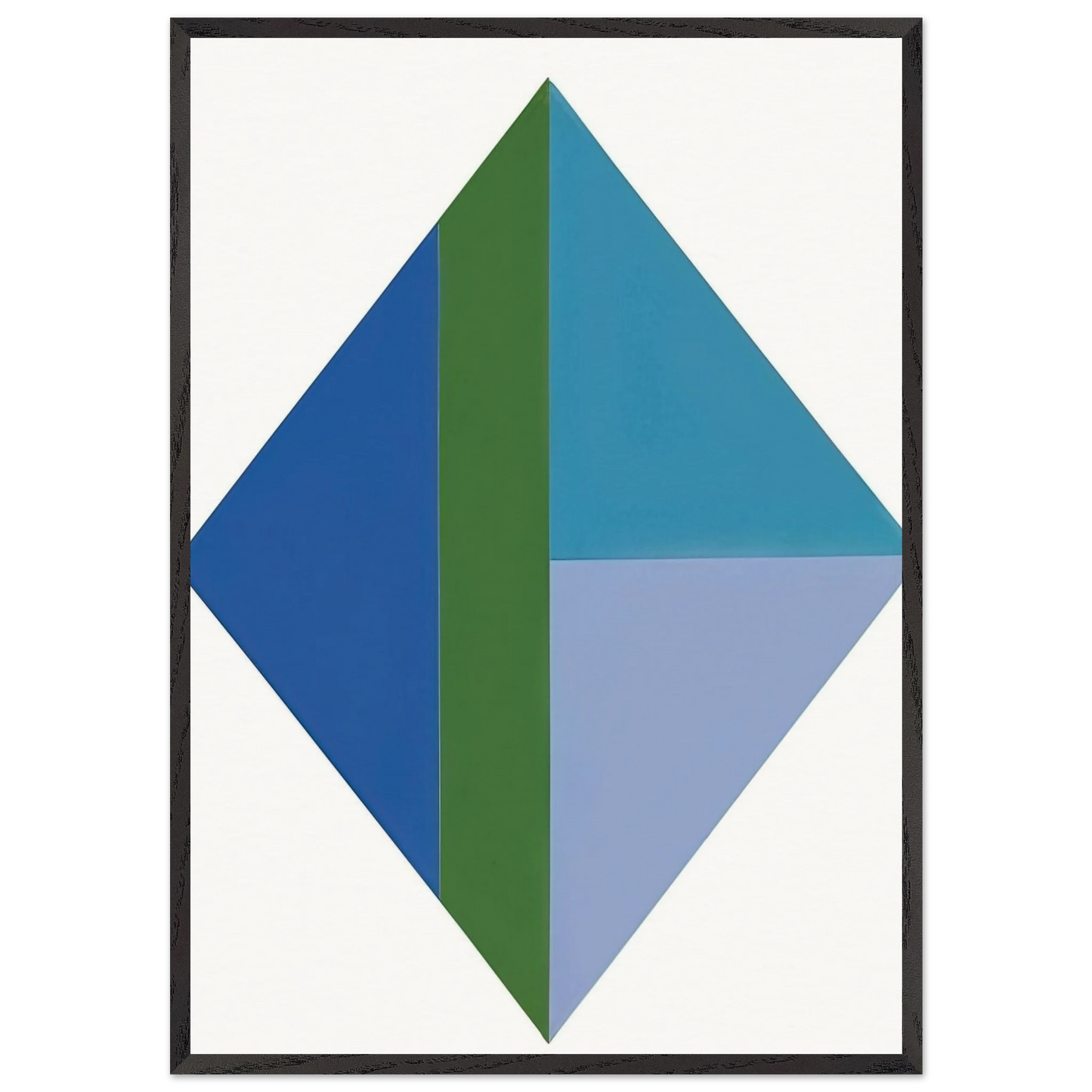Four Identical Large Parts III - 1959 - Max Bill 70x100 cm / 28x40 inches Framed Art Print – Black Wooden Frame