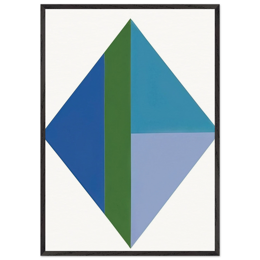 Four Identical Large Parts III - 1959 - Max Bill 70x100 cm / 28x40 inches Framed Art Print – Black Wooden Frame