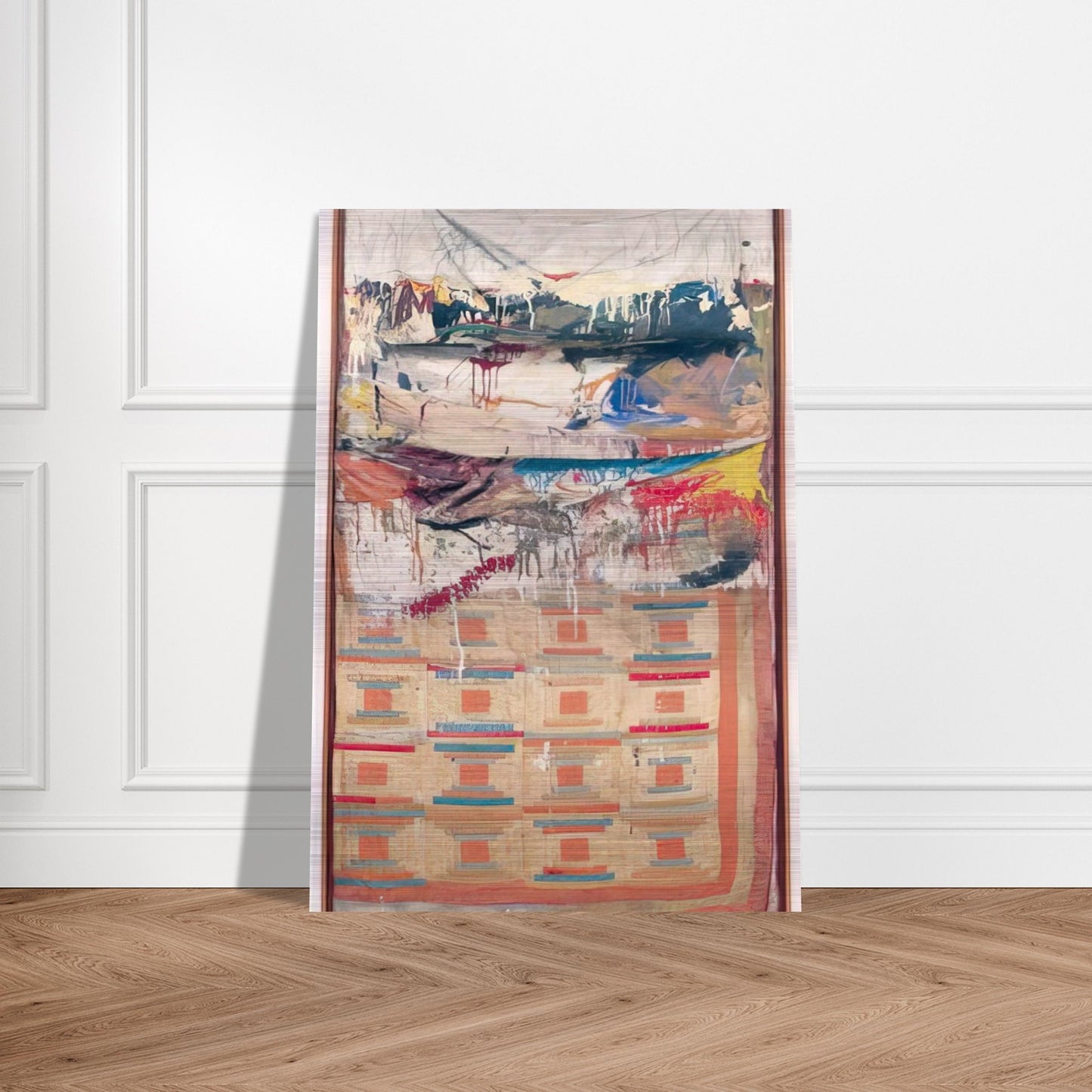 BED - Robert Rauschenberg Brushed Aluminum Print - 70x100 cm / 28x40 inches | Robert Rauschenberg Aluminum Print | Robert Rauschenberg Prints