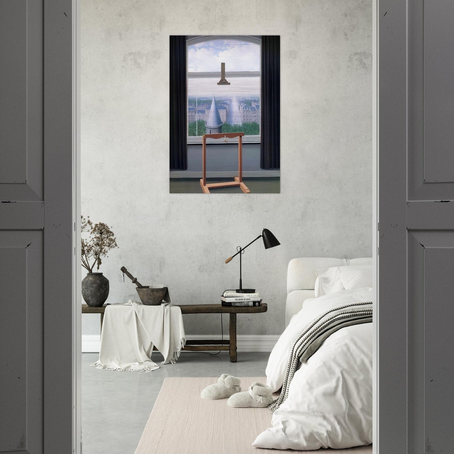 WHERE EUCLIDE WALKED 1955 - Rene Magritte Brushed Aluminum Print - 70x100 cm / 28x40 inches | Rene Magritte Aluminum Print | Rene Magritte Prints