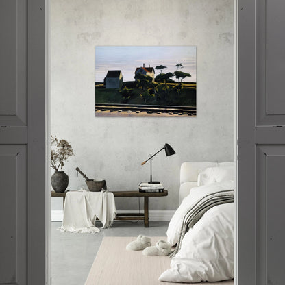 New York, New Haven and Hartford - Edward Hopper Brushed Aluminum Print - 70x100 cm / 28x40 inches | Edward Hopper Aluminum Print | Edward Hopper Prints