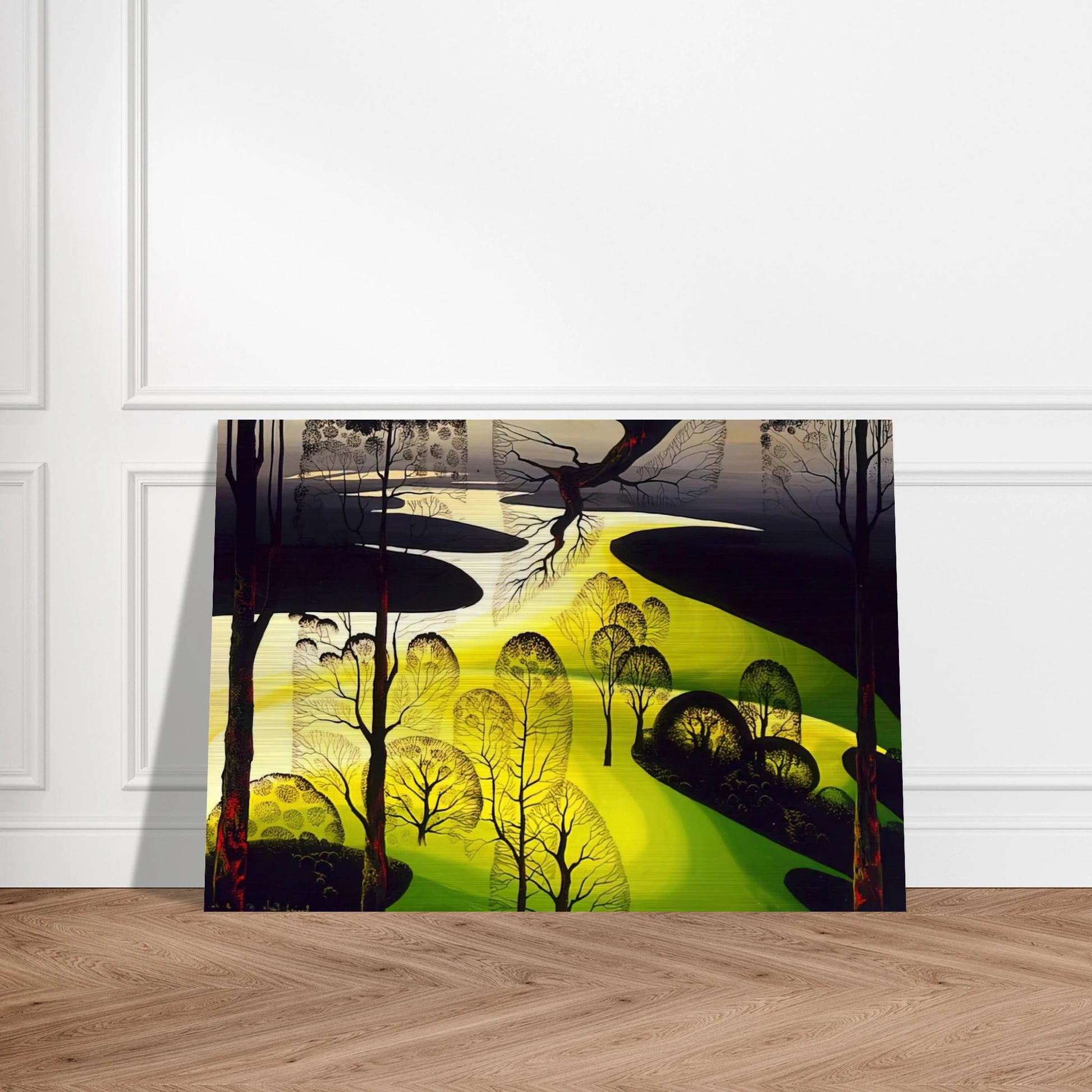 Early Spring - Eyvind Earle Brushed Aluminum Print - 70x100 cm / 28x40 inches | Eyvind Earle Aluminum Print | Eyvind Earle Prints