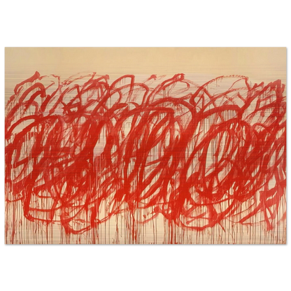 Untitled  Bacchus  - Cy Twombly Brushed Aluminum Print - 70x100 cm / 28x40 inches | Cy Twombly Aluminum Print | Cy Twombly Prints