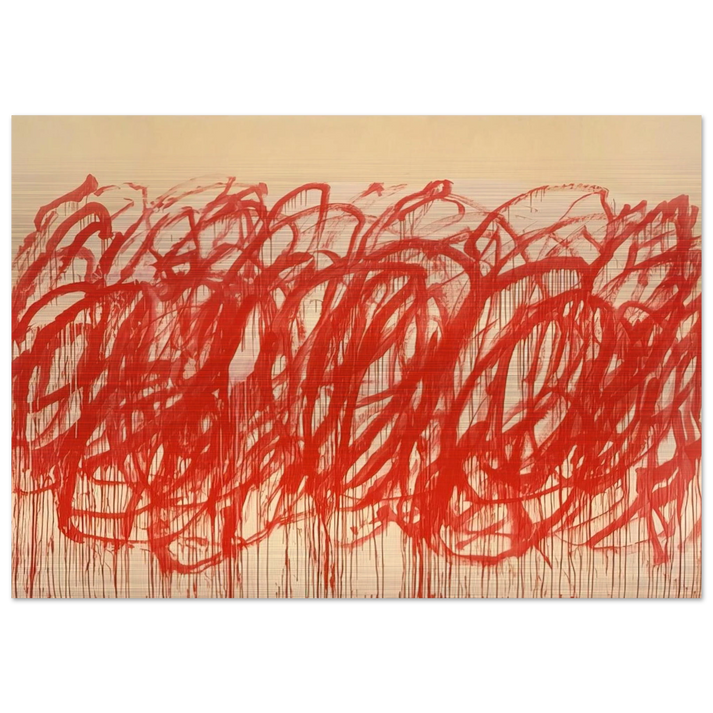 Untitled  Bacchus  - Cy Twombly Brushed Aluminum Print - 70x100 cm / 28x40 inches | Cy Twombly Aluminum Print | Cy Twombly Prints