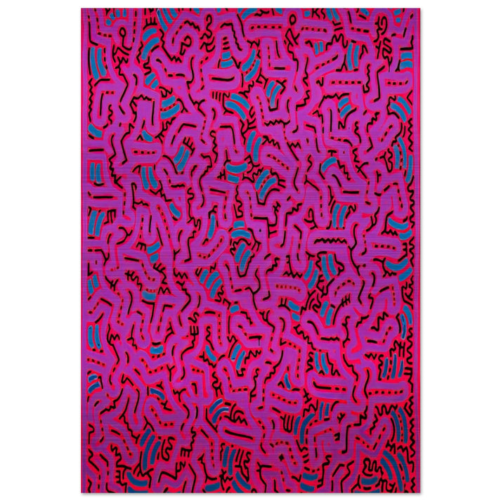 UNTITLED 1984 - Keith Haring Brushed Aluminum Print - 70x100 cm / 28x40 inches | Keith Haring Aluminum Print | Keith Haring Prints