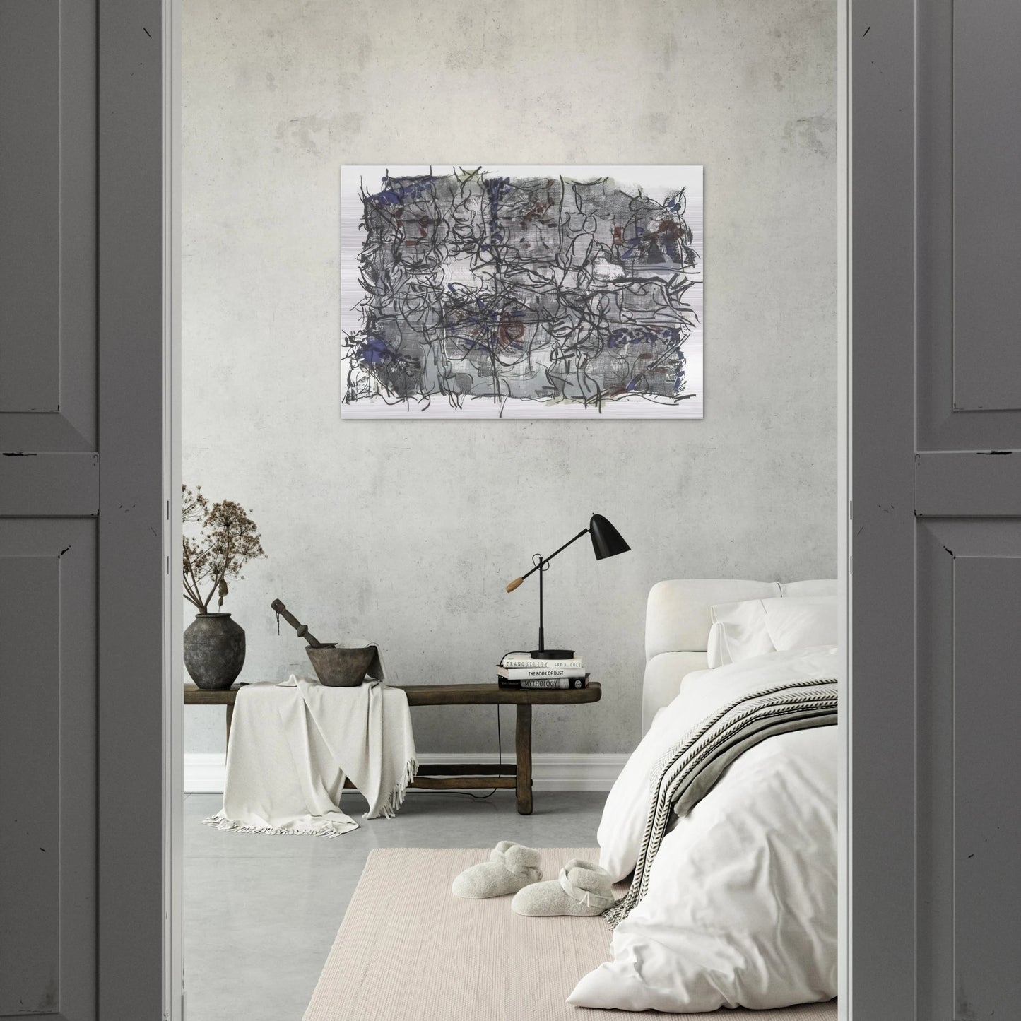 Jute IV - Jean-Paul Riopelle Brushed Aluminum Print - 70x100 cm / 28x40 inches | Jean-Paul Riopelle Aluminum Print | Jean-Paul Riopelle Prints