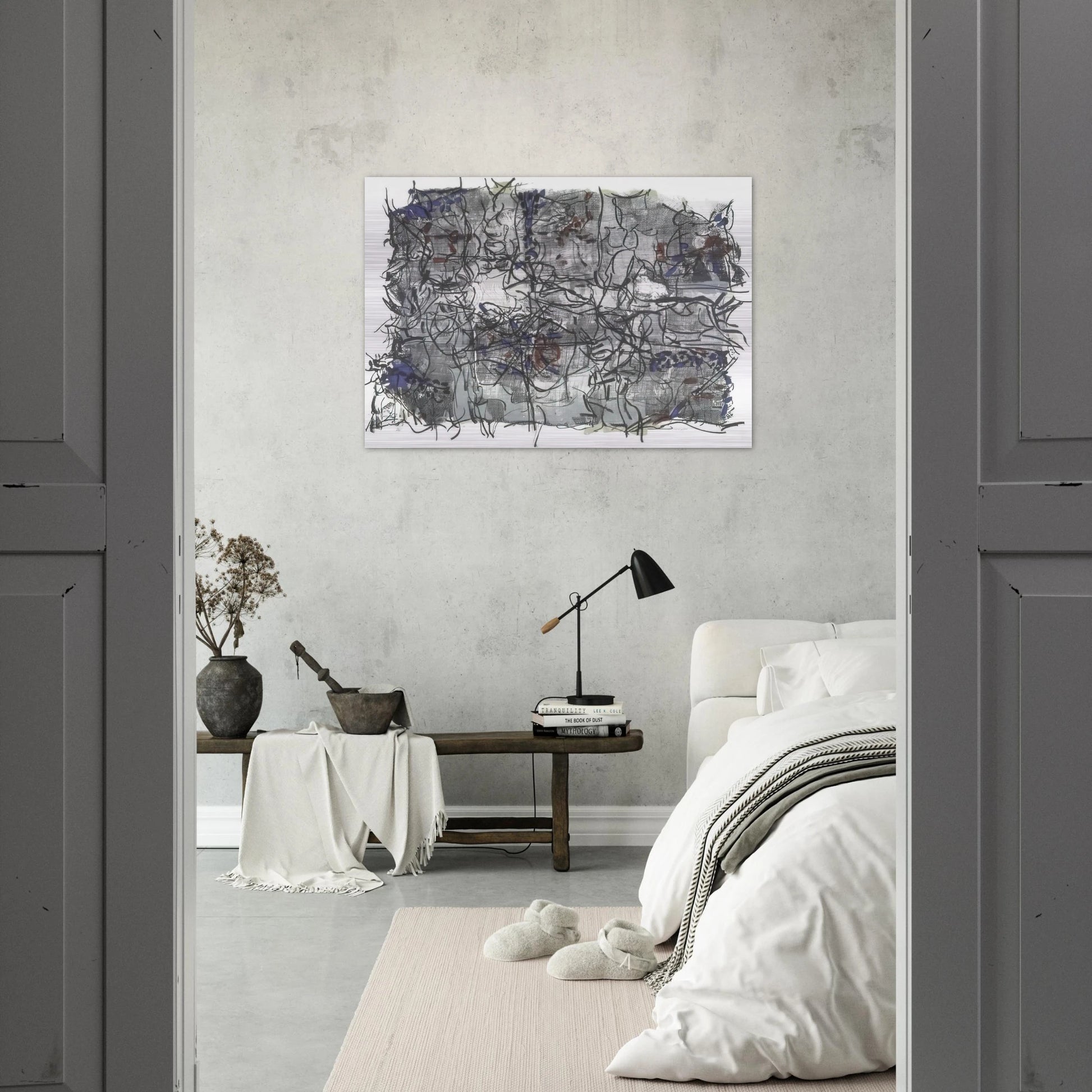 Jute IV - Jean-Paul Riopelle Brushed Aluminum Print - 70x100 cm / 28x40 inches | Jean-Paul Riopelle Aluminum Print | Jean-Paul Riopelle Prints