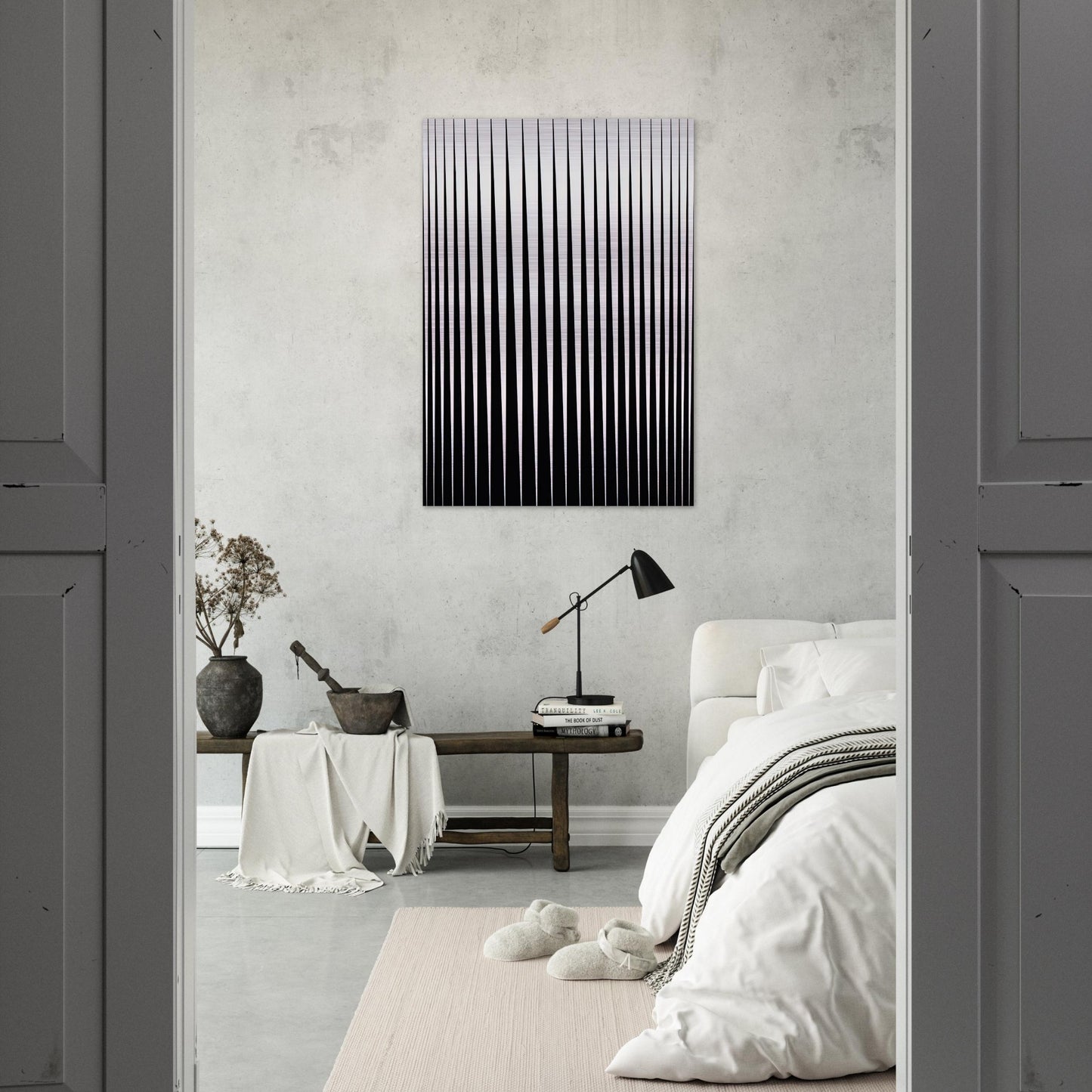 BREATHE 1966 - Bridget Riley Brushed Aluminum Print - 70x100 cm / 28x40 inches | Bridget Riley Aluminum Print | Bridget Riley Prints
