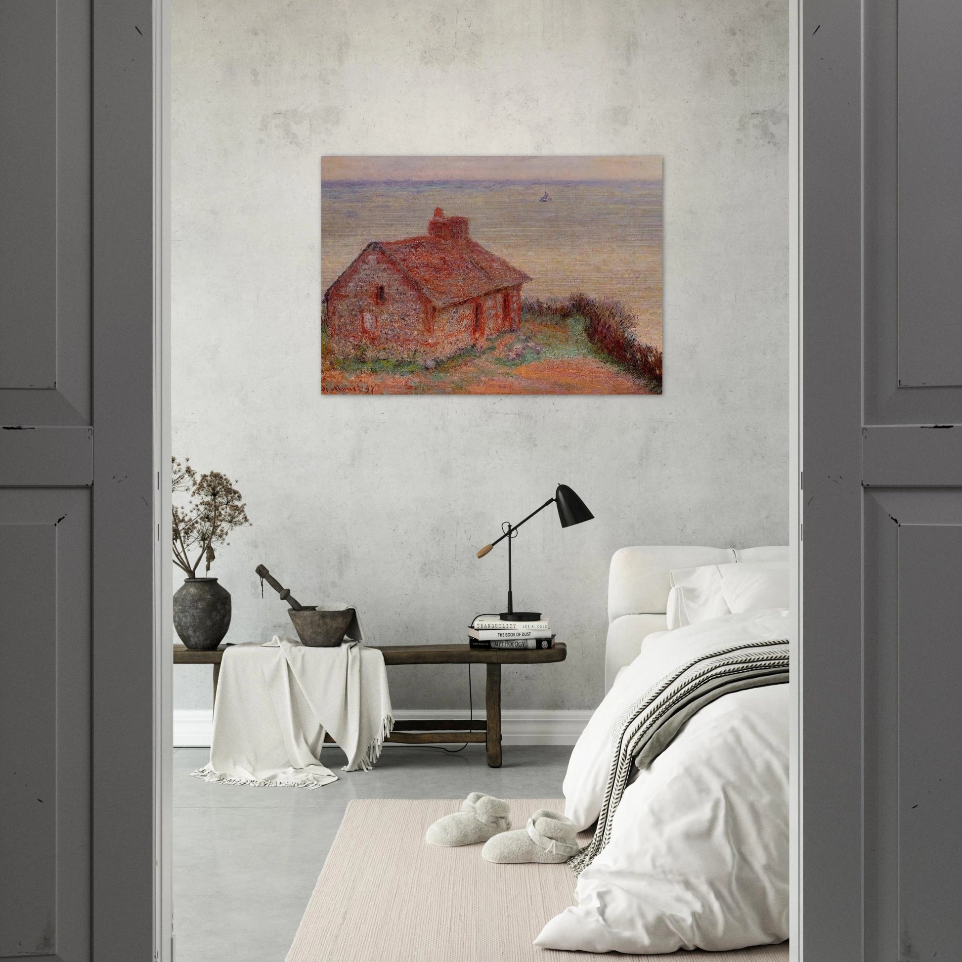 Customs House, Rose Effect - claude monet Brushed Aluminum Print - 70x100 cm / 28x40 inches | claude monet Aluminum Print | claude monet Prints