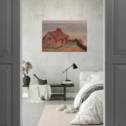 Customs House, Rose Effect - claude monet Brushed Aluminum Print - 70x100 cm / 28x40 inches | claude monet Aluminum Print | claude monet Prints