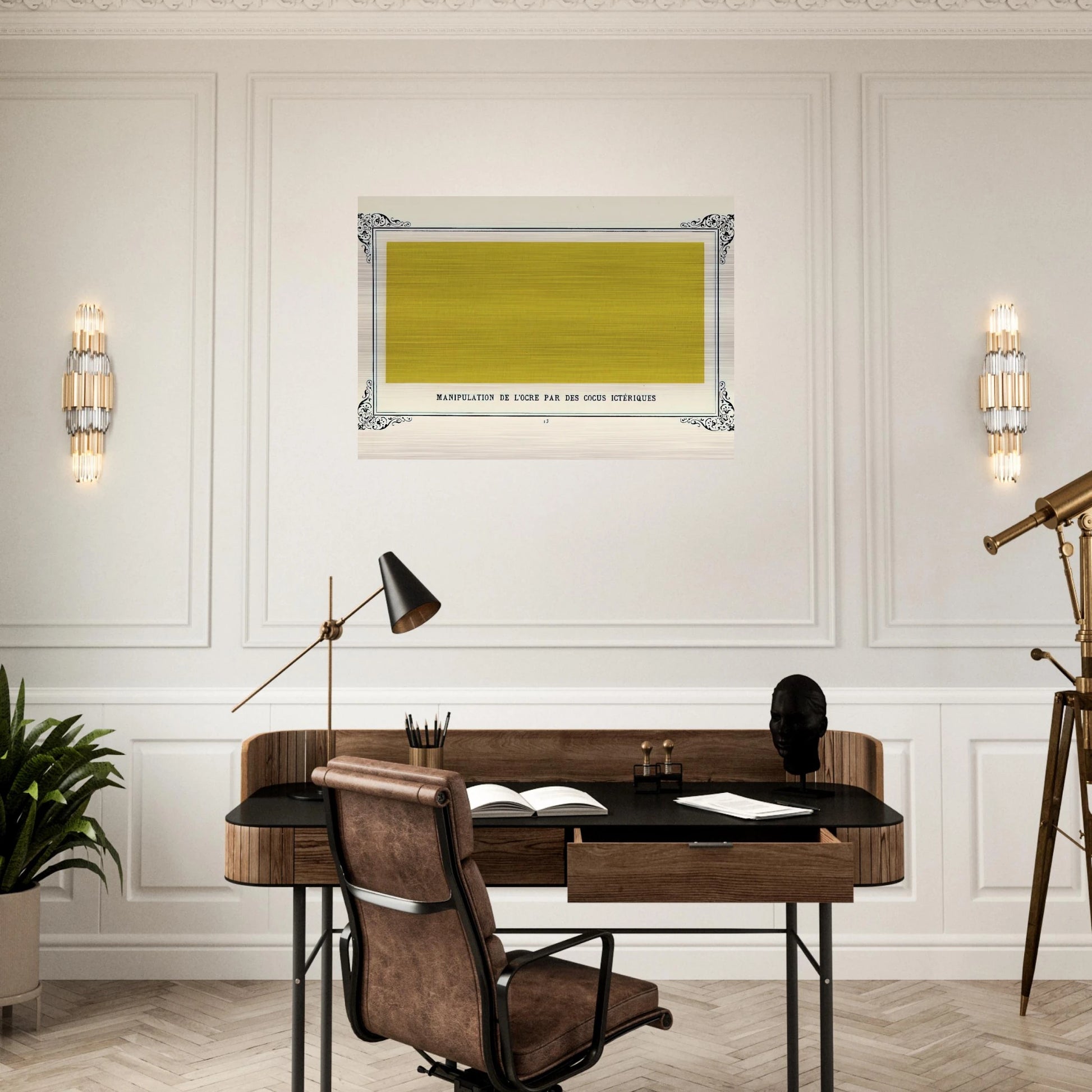 Jaundiced Cuckolds Handling Ochre - Alphonse Allais Brushed Aluminum Print - 70x100 cm / 28x40 inches | Alphonse Allais Aluminum Print | Alphonse Allais Prints