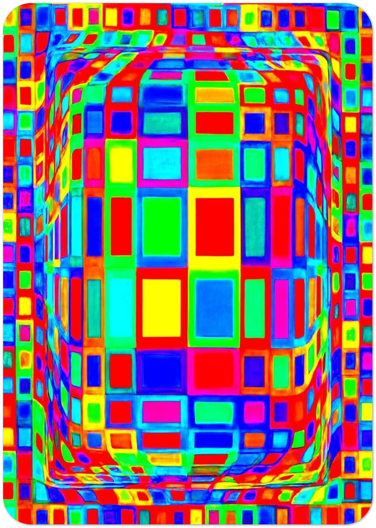 OND-DVA - Op Art By Victor Vasarely Pack of 10 Post Cards | Victor Vasarely Post Cards | A6 (10.5 x 14.8 cm) - 4.1 x 5.8 inches